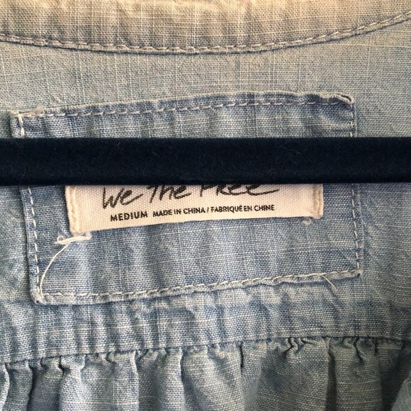 Free People Light Blue Denim Button-Up - Picture 12 of 14